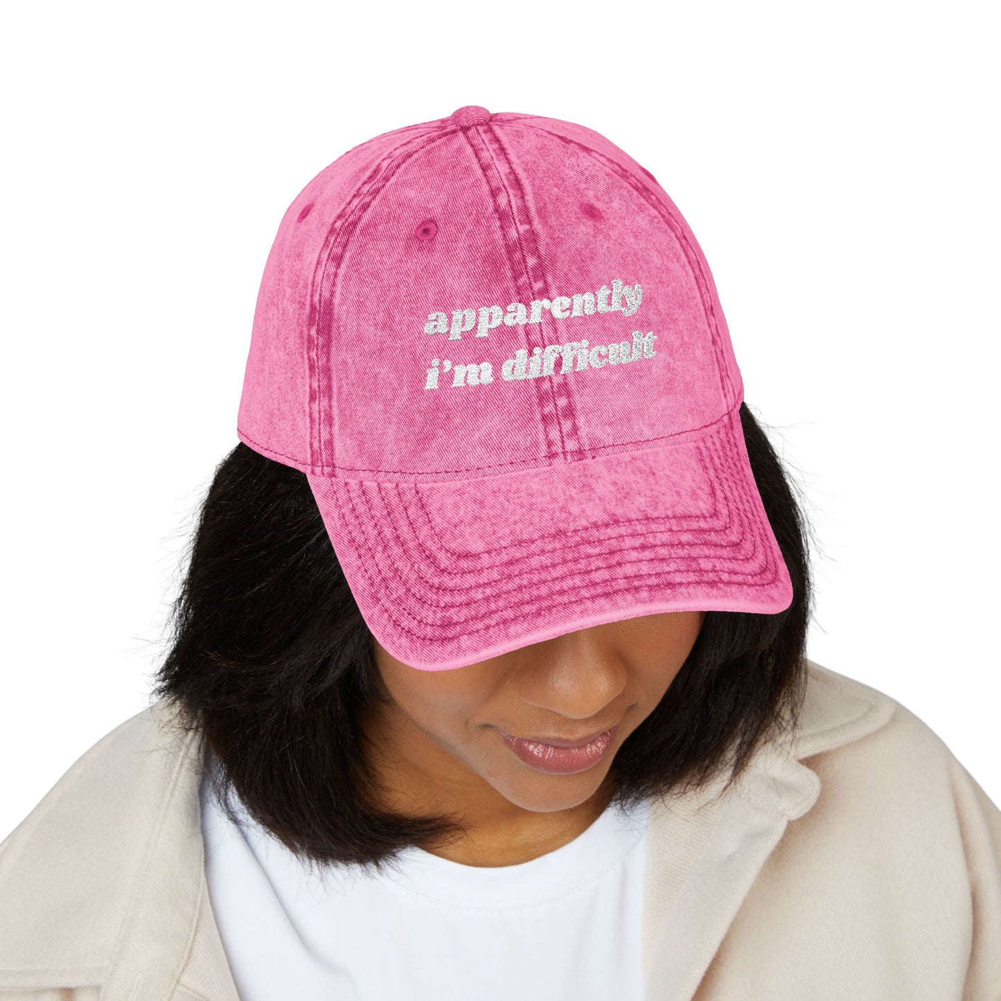 "Apparently I'm Difficult" Vintage Cap