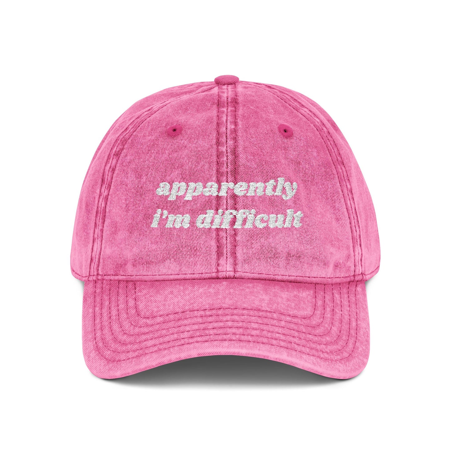 "Apparently I'm Difficult" Vintage Cap